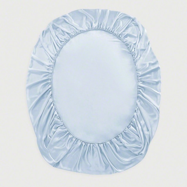 Baby Blue 22 Momme Mulberry Silk Fitted Sheet UK Baby Blue 22 Momme Mulberry Silk Fitted Sheet UK