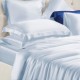 Baby Blue 3 PCS 22 Momme Mulberry Silk Duvet Cover Set UK Baby Blue 3 PCS 22 Momme Mulberry Silk Duvet Cover Set UK
