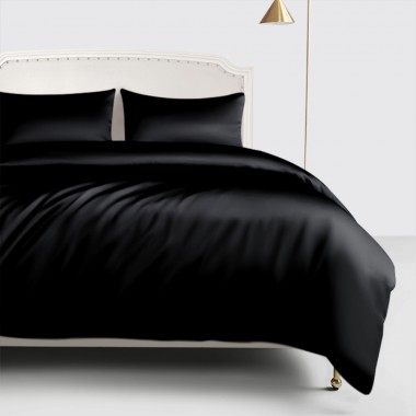 Black 22 Momme Mulberry Silk Duvet Cover UK