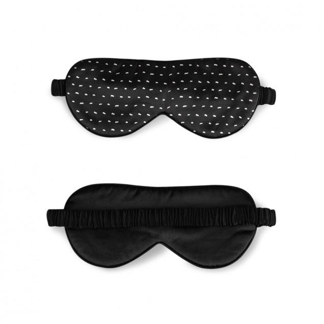 Black Dot Silk Sleep Mask UK Black Dot Silk Sleep Mask UK