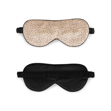 Black & Gold Silk Sleep Mask UK