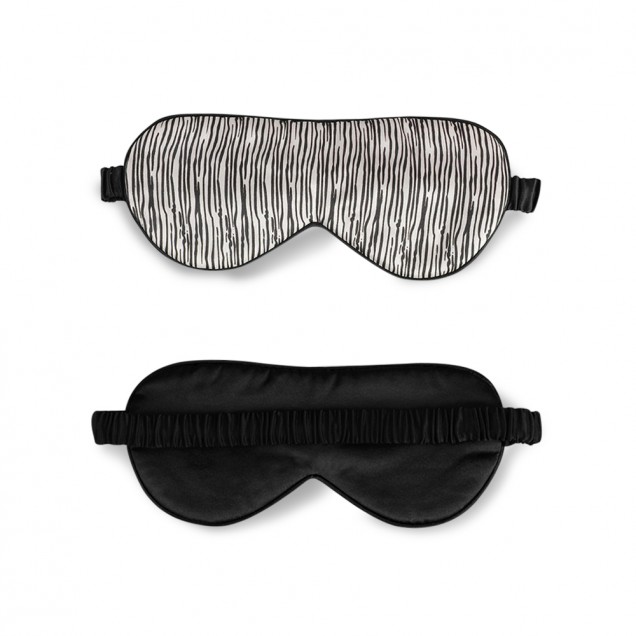 Black & Silver Silk Sleep Mask UK Black & Silver Silk Sleep Mask UK