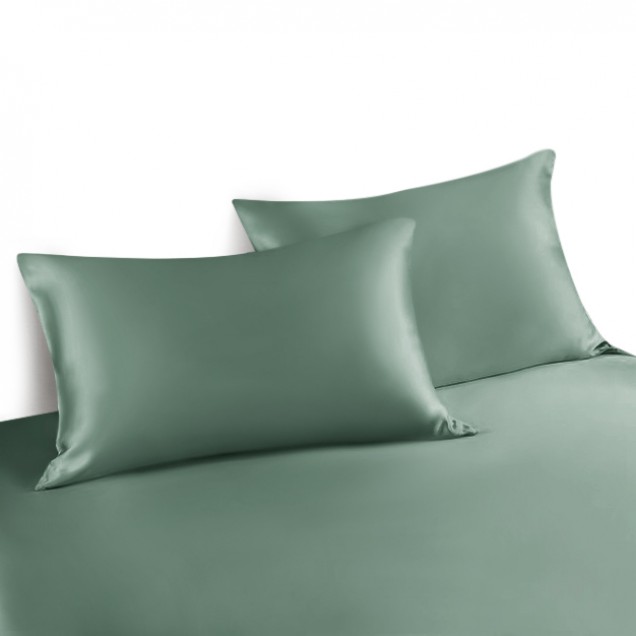 Celadon Green Envelope 22 Momme Mulberry Silk Pillowcase UK Celadon Green Envelope 22 Momme Mulberry Silk Pillowcase UK