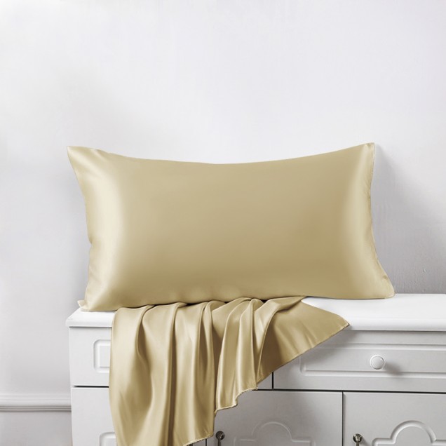 Champagne Envelope 22 Momme Mulberry Silk Pillowcase UK Champagne Envelope 22 Momme Mulberry Silk Pillowcase UK