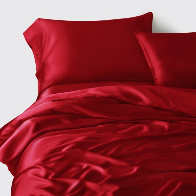 Cherry 22 Momme Mulberry Silk Duvet Cover UK Cherry 22 Momme Mulberry Silk Duvet Cover UK