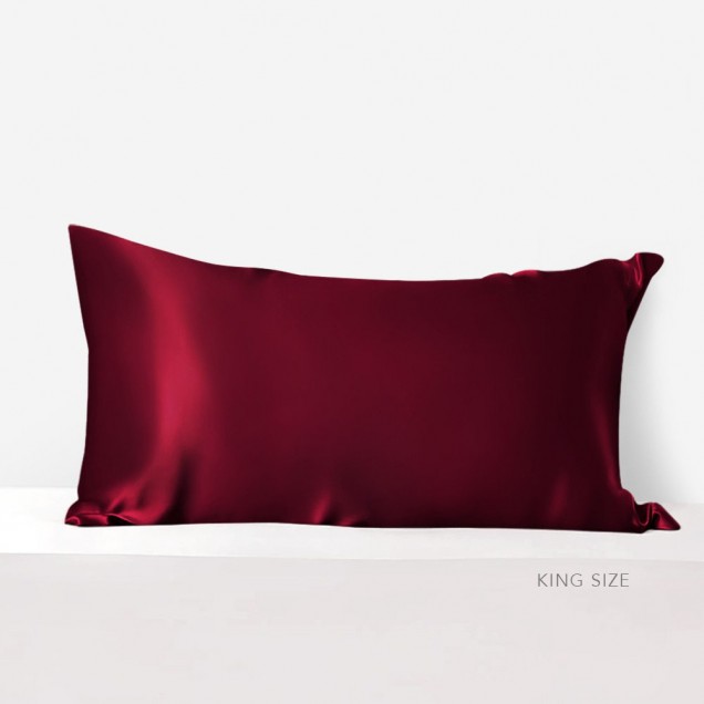 Claret Envelope 22 Momme Mulberry Silk Pillowcase UK Claret Envelope 22 Momme Mulberry Silk Pillowcase UK