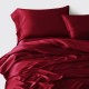 Claret 3 PCS 22 Momme Mulberry Silk Duvet Cover Set UK Claret 3 PCS 22 Momme Mulberry Silk Duvet Cover Set UK