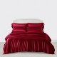 Claret 3 PCS 22 Momme Mulberry Silk Duvet Cover Set UK Claret 3 PCS 22 Momme Mulberry Silk Duvet Cover Set UK