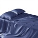 Dark Blue 22 Momme Mulberry Silk Flat Sheet UK Dark Blue 22 Momme Mulberry Silk Flat Sheet UK