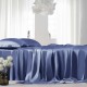 Dark Blue 22 Momme Mulberry Silk Sheet Set UK Dark Blue 22 Momme Mulberry Silk Sheet Set UK