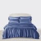Dark Blue 3 PCS 22 Momme Mulberry Silk Duvet Cover Set UK Dark Blue 3 PCS 22 Momme Mulberry Silk Duvet Cover Set UK