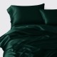 Dark Green 3 PCS 22 Momme Mulberry Silk Duvet Cover Set UK Dark Green 3 PCS 22 Momme Mulberry Silk Duvet Cover Set UK