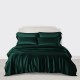 Dark Green 3 PCS 22 Momme Mulberry Silk Duvet Cover Set UK Dark Green 3 PCS 22 Momme Mulberry Silk Duvet Cover Set UK