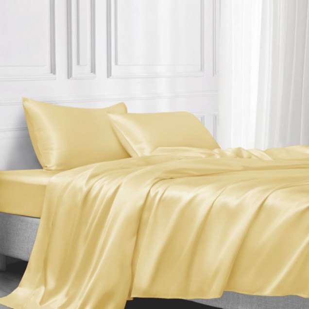 Gold 22 Momme Mulberry Silk Flat Sheet UK Gold 22 Momme Mulberry Silk Flat Sheet UK