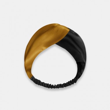 Gold & Black Mulberry Silk Headband UK
