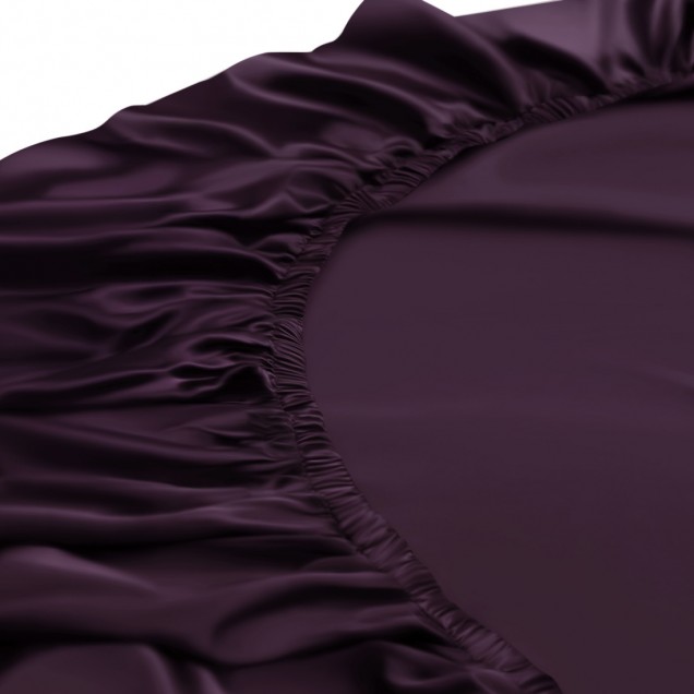 Grape 22 Momme Mulberry Silk Fitted Sheet UK Grape 22 Momme Mulberry Silk Fitted Sheet UK