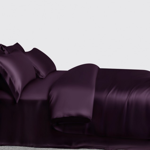 Grape 3 PCS 22 Momme Mulberry Silk Duvet Cover Set UK Grape 3 PCS 22 Momme Mulberry Silk Duvet Cover Set UK