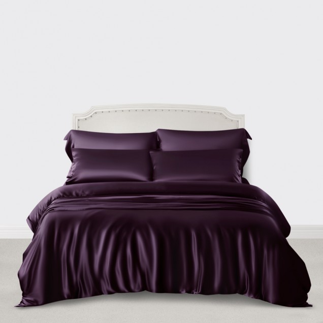 Grape 3 PCS 22 Momme Mulberry Silk Duvet Cover Set UK Grape 3 PCS 22 Momme Mulberry Silk Duvet Cover Set UK