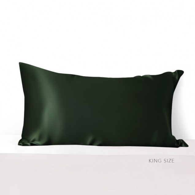 Hunter Green 22 Momme Mulberry Silk Pillowcase with Hidden Zipper UK Hunter Green 22 Momme Mulberry Silk Pillowcase with Hidden Zipper UK