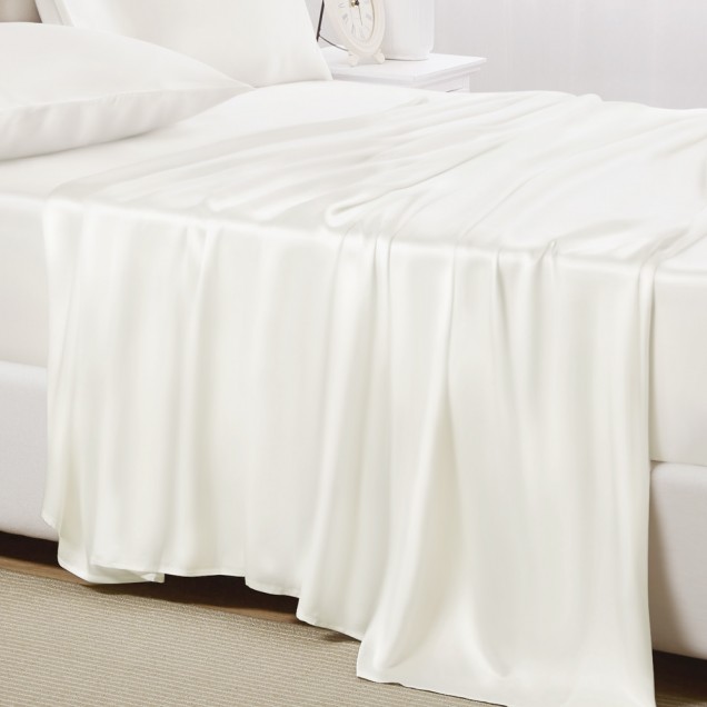 Ivory 22 Momme Mulberry Silk Sheet Set UK Ivory 22 Momme Mulberry Silk Sheet Set UK