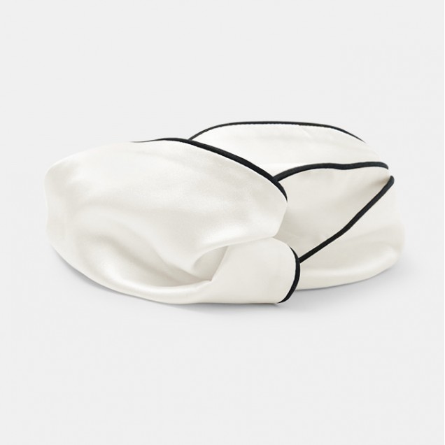 Ivory & Black Silk Headband UK Ivory & Black Silk Headband UK