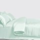 Light Cyan 3 PCS 22 Momme Mulberry Silk Duvet Cover Set UK Light Cyan 3 PCS 22 Momme Mulberry Silk Duvet Cover Set UK