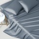 Misty Blue 22 Momme Mulberry Silk Flat Sheet UK Misty Blue 22 Momme Mulberry Silk Flat Sheet UK
