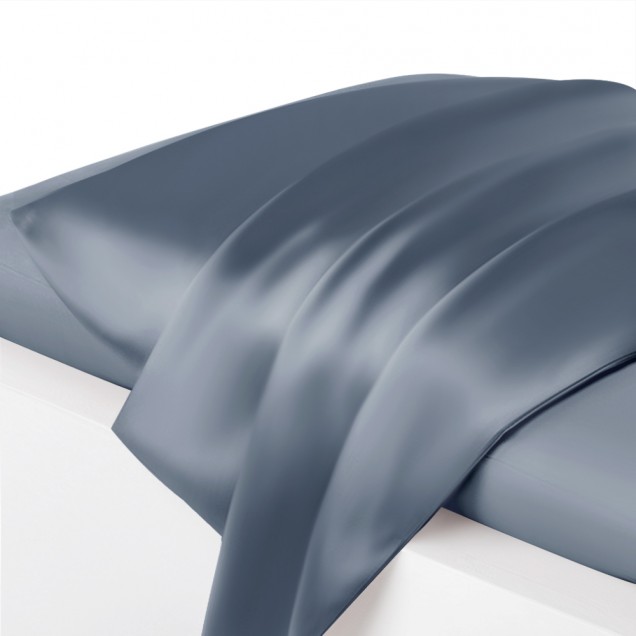 Misty Blue Envelope 22 Momme Mulberry Silk Pillowcase UK Misty Blue Envelope 22 Momme Mulberry Silk Pillowcase UK