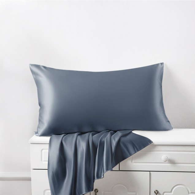 Misty Blue Envelope 22 Momme Mulberry Silk Pillowcase UK Misty Blue Envelope 22 Momme Mulberry Silk Pillowcase UK