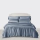Misty Blue 3 PCS 22 Momme Mulberry Silk Duvet Cover Set UK Misty Blue 3 PCS 22 Momme Mulberry Silk Duvet Cover Set UK