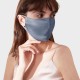 Misty Blue & White Double-Sided 22 Momme Silk Face Mask UK Misty Blue & White Double-Sided 22 Momme Silk Face Mask UK