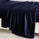 Navy 22 Momme Mulberry Silk Sheet Set UK