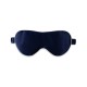 Navy & Ivory Suede Rose Silk Eye Mask UK