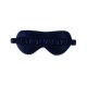 Navy & Ivory Suede Rose Silk Eye Mask UK