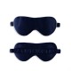 Navy & Ivory Suede Rose Silk Eye Mask UK