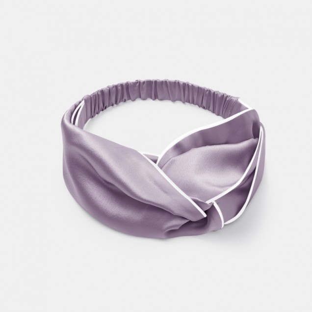Purple & Ivory Silk Headband UK Purple & Ivory Silk Headband UK