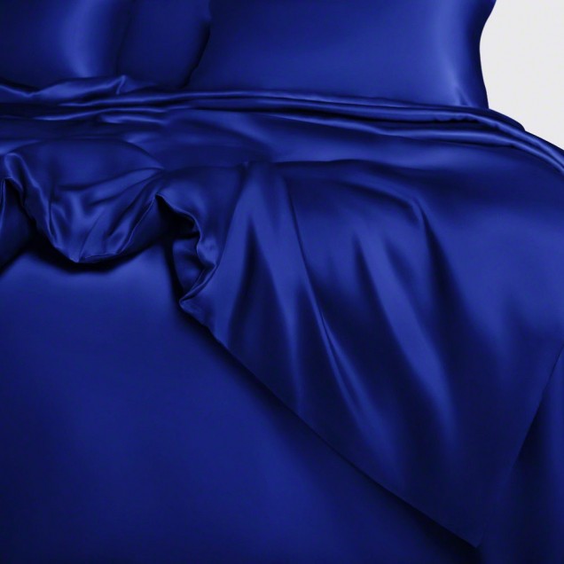Royal Blue 22 Momme Mulberry Silk Duvet Cover UK Royal Blue 22 Momme Mulberry Silk Duvet Cover UK