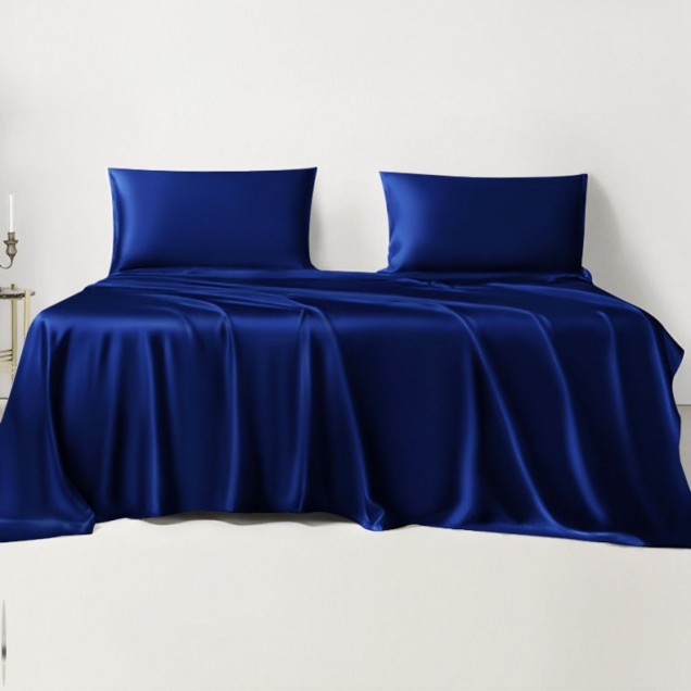 Royal Blue 22 Momme Mulberry Silk Sheet Set UK Royal Blue 22 Momme Mulberry Silk Sheet Set UK