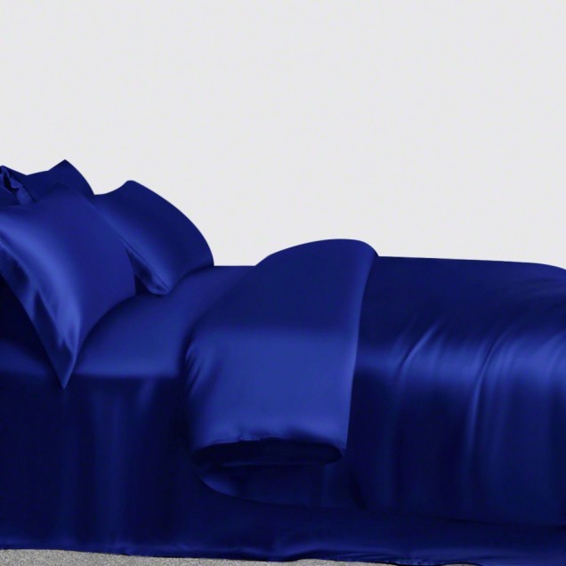 Royal Blue 3 PCS 22 Momme Mulberry Silk Duvet Cover Set UK Royal Blue 3 PCS 22 Momme Mulberry Silk Duvet Cover Set UK