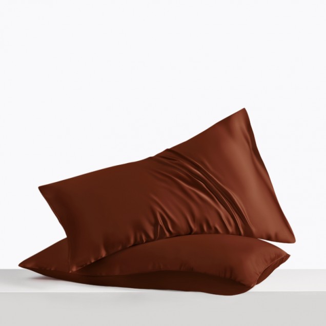 Rust Red Envelope 22 Momme Mulberry Silk Pillowcase UK Rust Red Envelope 22 Momme Mulberry Silk Pillowcase UK