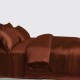 Rust Red 3 PCS 22 Momme Mulberry Silk Duvet Cover Set UK Rust Red 3 PCS 22 Momme Mulberry Silk Duvet Cover Set UK