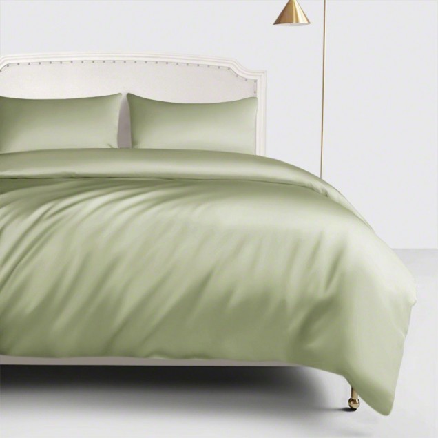 Sage Green 22 Momme Mulberry Silk Duvet Cover UK Sage Green 22 Momme Mulberry Silk Duvet Cover UK