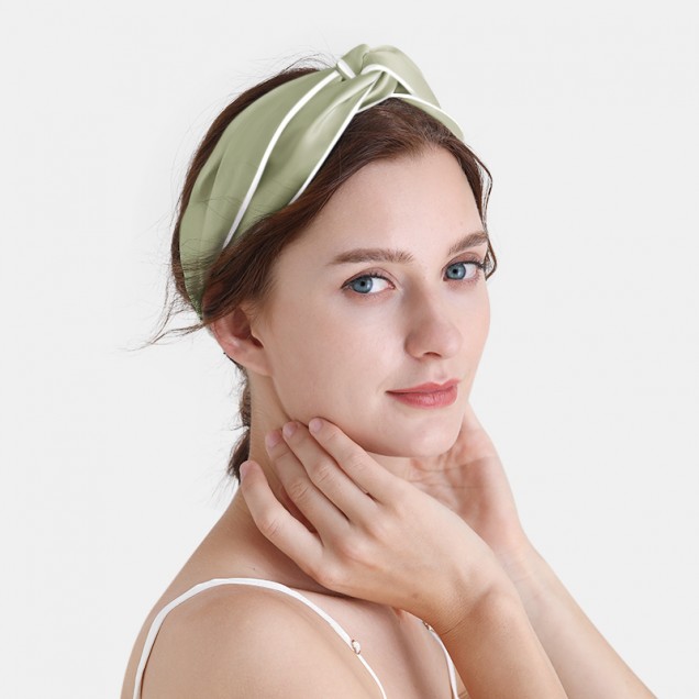 Sage Green & Ivory Silk Headband UK Sage Green & Ivory Silk Headband UK