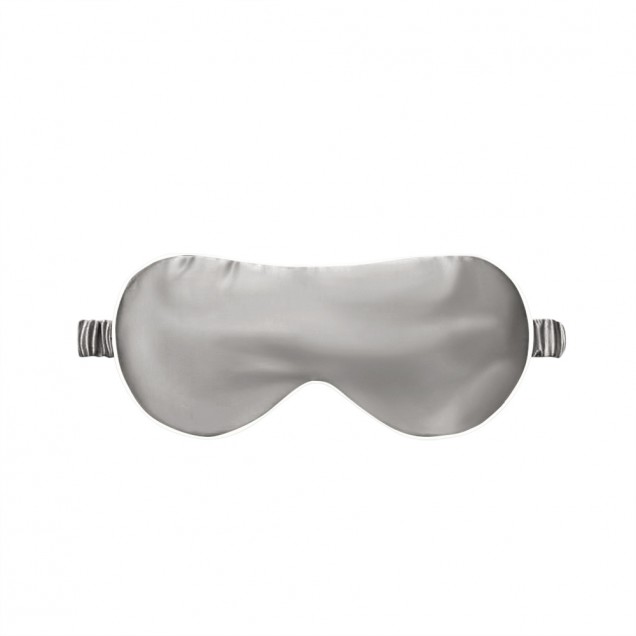 Silver & Ivory Suede Rose Silk Eye Mask UK Silver & Ivory Suede Rose Silk Eye Mask UK