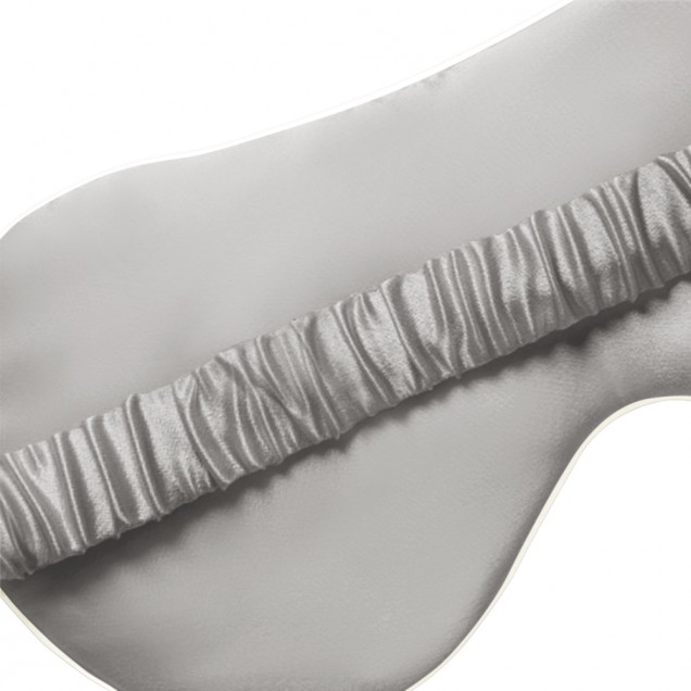 Silver & Ivory Suede Rose Silk Eye Mask UK Silver & Ivory Suede Rose Silk Eye Mask UK