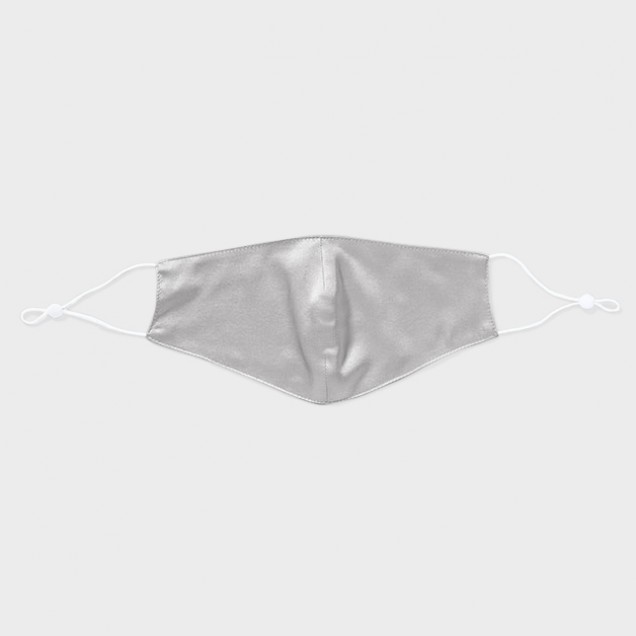 Silver & White Double-Sided 22 Momme Silk Face Mask UK Silver & White Double-Sided 22 Momme Silk Face Mask UK