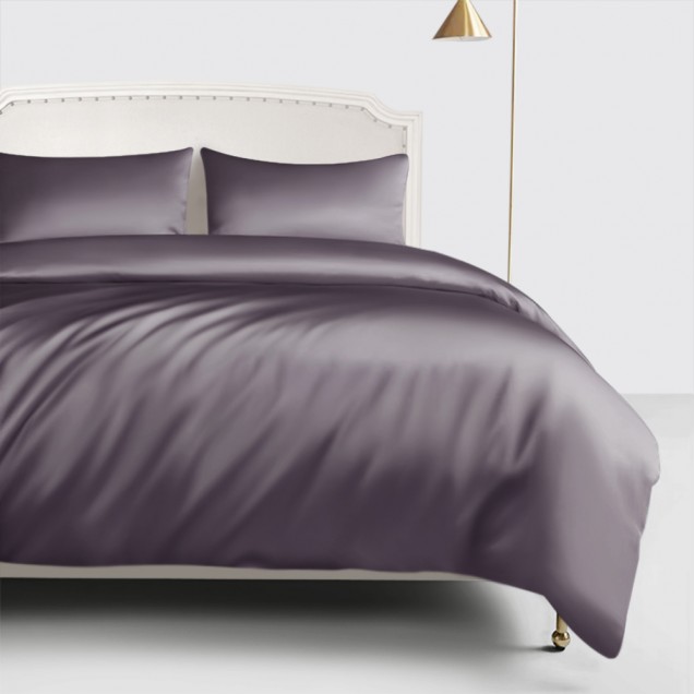 Slate Gray 22 Momme Mulberry Silk Duvet Cover UK Slate Gray 22 Momme Mulberry Silk Duvet Cover UK