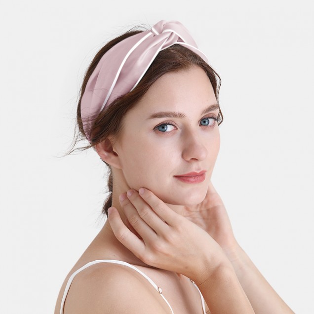 Suede Rose & Ivory Silk Headband UK Suede Rose & Ivory Silk Headband UK