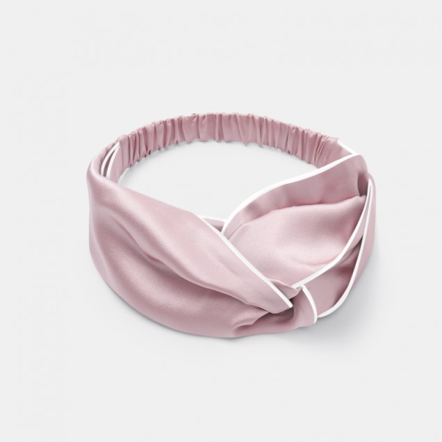 Suede Rose & Ivory Silk Headband UK Suede Rose & Ivory Silk Headband UK