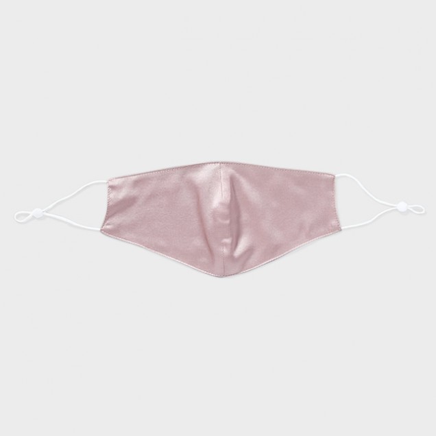 Suede Rose & White Double-Sided 22 Momme Silk Face Mask UK Suede Rose & White Double-Sided 22 Momme Silk Face Mask UK